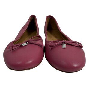 COACH Flatiron Ballet Flats A01667 Rouge Pink w/ Charm Womens Size 6B EUC